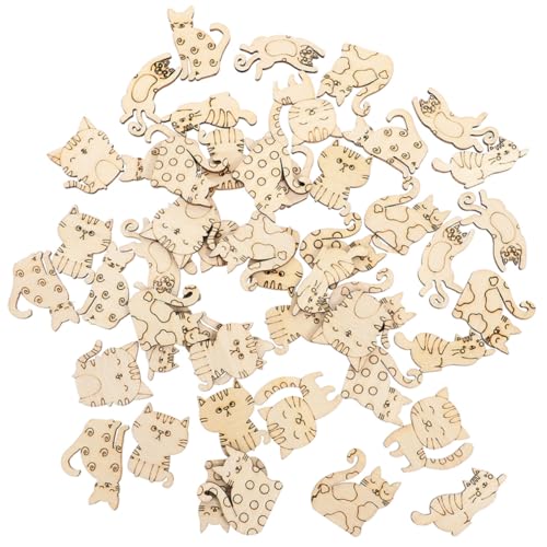 Angoily 50 Stück Holz Katzen Ausschnitte Bastelholzscheiben Unbemalt DIY Holzfiguren zum Bemalen Kreative Handgemachte Spielzeuge für Kindergarten und Scrapbooking Angoily 50 Stück Holz Katzen Ausschnitte Bastelholzscheiben Unbemalt DIY Holzfiguren zum Bemalen Kreative Handgemachte Spielzeuge für Kindergarten und Scrapbooking von Angoily