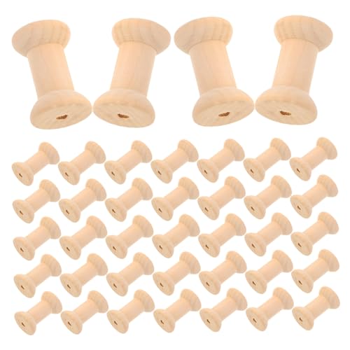 Angoily 50 Stück Holz Spulen für Basteln Natürliche Vintage Fädenhalter Nachhaltige Holz Deko Leere Garnspulen für DIY Textil und Drahtprojekte Angoily 50 Stück Holz Spulen für Basteln Natürliche Vintage Fädenhalter Nachhaltige Holz Deko Leere Garnspulen für DIY Textil und Drahtprojekte von Angoily