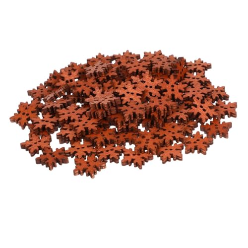 Angoily 50 Stück Holzknöpfe In Schneeflockenform Zum Basteln Schneeflocken Ornamente Winzige Schneeflocken DIY Schneeflocke Kleine Holz Schneeflocken Knöpfe Schneeflocken Basteln von Angoily