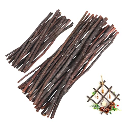 Angoily 50 Stück Holzstäbchen zum Basteln, lange Zweige, natürliche Bastelstäbchen-Set, DIY-Dekorationen, Heimdekoration von Angoily