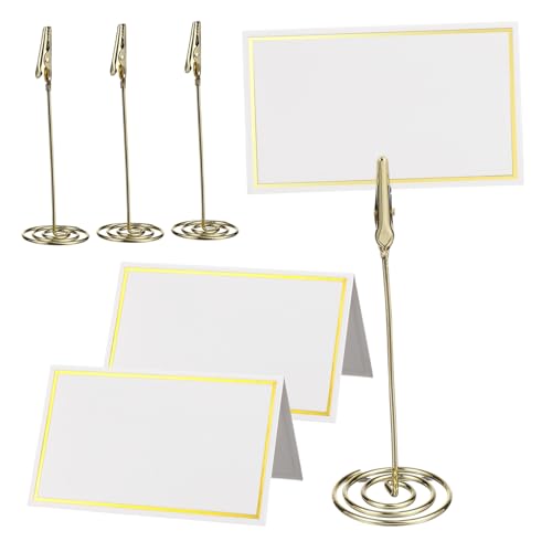 Angoily 50 Stück Karte Inhaber der Tabellennummer Fotohalter für Tische Fotohalterclips Papier von Angoily