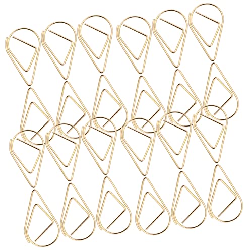 Angoily 50 Stück Kreative Metall Büroklammern Goldene Wassertröpfchen Design für Notizen Fotos Dokumente für Büro und Schule Langlebig und Praktisch Angoily 50 Stück Kreative Metall Büroklammern Goldene Wassertröpfchen Design für Notizen Fotos Dokumente für Büro und Schule Langlebig und Praktisch von Angoily