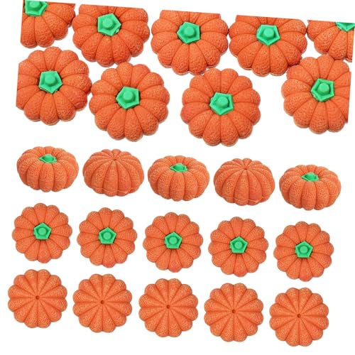 Angoily 50 Stück Kürbis Radiergummi Farbe Halloween-Radiergummis winzig farbig sortiert Kürbis-Gastgeschenke Radiergummis für lustiger Radiergummi Halloween-Partygeschenk tpr Orange von Angoily