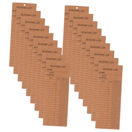 Angoily 50 Stück Leselisten Lesezeichen aus Dickem Naturpapier mit Loch Robuste Buch Tracker Karten für Schüler und Lehrer Praktische Notizseite zum von Titeln und Bewertungen Angoily 50 Stück Leselisten Lesezeichen aus Dickem Naturpapier mit Loch Robuste Buch Tracker Karten für Schüler und Lehrer Praktische Notizseite zum von Titeln und Bewertungen von Angoily