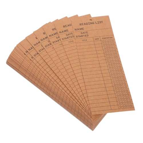 Angoily 50 Stück Leselisten Lesezeichen aus Strapazierfähigem Kraftpapier mit Loch Kompakte Papier Lesezeichen zum Lesen Verfolgen mit Notizfläche für Buchliebhaber und Literaturfans Angoily 50 Stück Leselisten Lesezeichen aus Strapazierfähigem Kraftpapier mit Loch Kompakte Papier Lesezeichen zum Lesen Verfolgen mit Notizfläche für Buchliebhaber und Literaturfans von Angoily