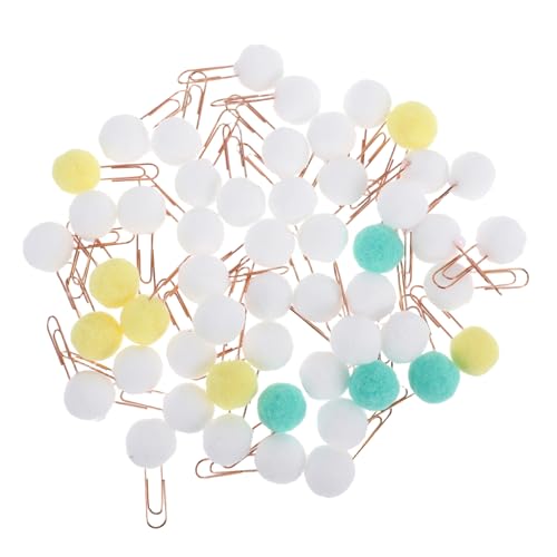 Angoily 50 Stück Lesezeichen Ball Büroklammern Bunt Papierclips Farbige Büroklammern Angoily 50 Stück Lesezeichen Ball Büroklammern Bunt Papierclips Farbige Büroklammern von Angoily