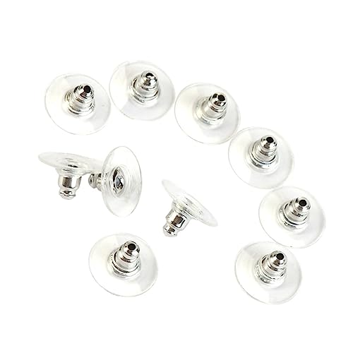 Angoily 50 Stück Metall Ohrstecker Verschluss mit Kunststoffpolster Ergonomische Ohrring Rückseiten Langlebige Ohrstecker Stopper Weiß Leicht und Praktisch für Schmuckzubehör Angoily 50 Stück Metall Ohrstecker Verschluss mit Kunststoffpolster Ergonomische Ohrring Rückseiten Langlebige Ohrstecker Stopper Weiß Leicht und Praktisch für Schmuckzubehör von Angoily