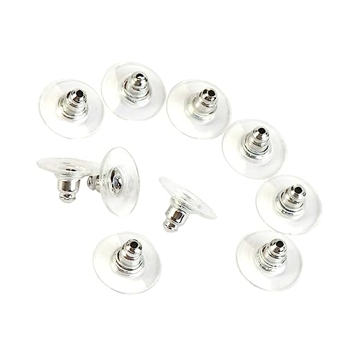Angoily 50 Stück Ohrring Verschlüsse mit Kunststoff Pad für Schmuckherstellung Weiß K Leicht Langlebig und Ergonomisch für Ohrringe und Schmuckzubehör Angoily 50 Stück Ohrring Verschlüsse mit Kunststoff Pad für Schmuckherstellung Weiß K Leicht Langlebig und Ergonomisch für Ohrringe und Schmuckzubehör von Angoily