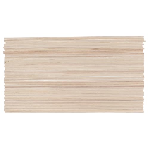 Angoily 50 Stück Quadratische Holz Dübelstäbe Unfertige Hartholz Stäbe für Bastelprojekte und Modellbau für Kreative DIY Anwendungen und Schulprojekte von Angoily