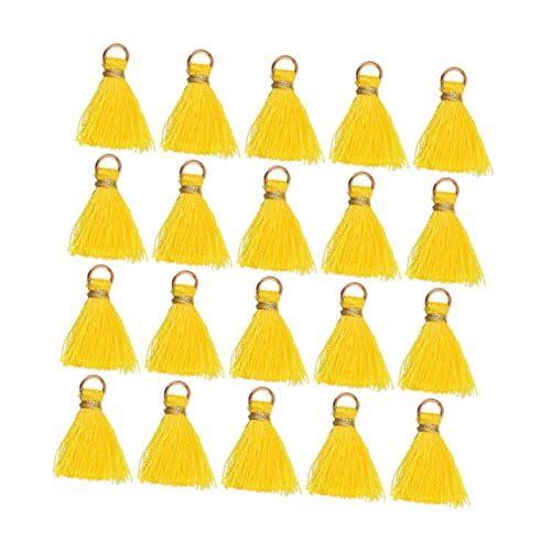 Angoily 50 Stück Quasten Beute Reiz Stichworte Zubehör Party Schlüssel Jumbo kleine Quaste Mini-Quaste Bastelquaste DIY Quaste Rayon Yellow Angoily 50 Stück Quasten Beute Reiz Stichworte Zubehör Party Schlüssel Jumbo kleine Quaste Mini-Quaste Bastelquaste DIY Quaste Rayon Yellow von Angoily