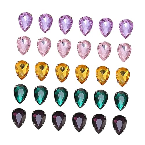 Angoily 50 Stück Rhinestones mit Krallenfassung Diy Wasserfall Glassteine Tropfenform für Bekleidung Elegantes Zubehör Gemischten Farben Langlebig und Leicht Anzubringen Angoily 50 Stück Rhinestones mit Krallenfassung Diy Wasserfall Glassteine Tropfenform für Bekleidung Elegantes Zubehör Gemischten Farben Langlebig und Leicht Anzubringen von Angoily