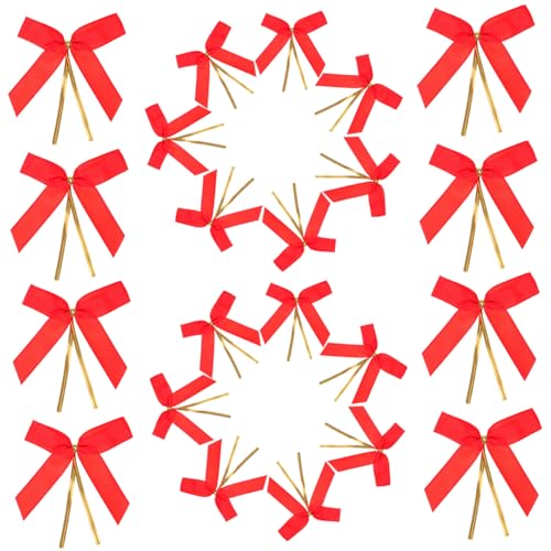 Angoily 50 Stück Rote Schleifenband Knotenschlaufe Breit Dekorative Geschenkverpackung Doppelseitiges Geripptes Band Handgefertigte Kleine Schleifen für Basteln Geburtstag Hochzeit DIY Angoily 50 Stück Rote Schleifenband Knotenschlaufe Breit Dekorative Geschenkverpackung Doppelseitiges Geripptes Band Handgefertigte Kleine Schleifen für Basteln Geburtstag Hochzeit DIY von Angoily