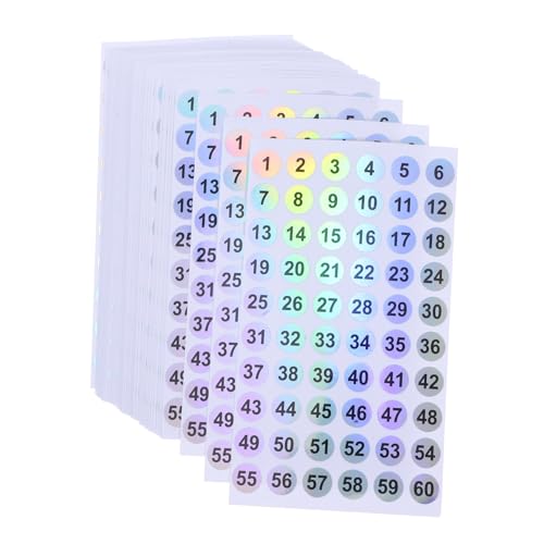 Angoily 50 Stück Rund Nummer Aufkleber Selbstklebende Wasserfeste Nummer Etiketten Für Ordnerorganisation Postfach Beschriftung Bunte Folien Klebeetiketten Angoily 50 Stück Rund Nummer Aufkleber Selbstklebende Wasserfeste Nummer Etiketten Für Ordnerorganisation Postfach Beschriftung Bunte Folien Klebeetiketten von Angoily