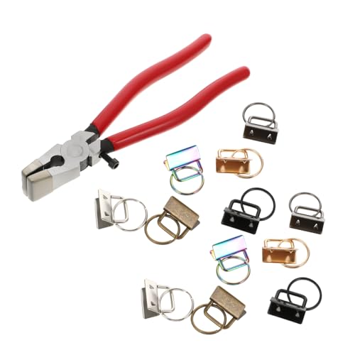 Angoily 50 Stück Schlüsselanhänger Fob mit Zange für Diy Schlüsselringe für Armbänder und Taschenketten Vielseitige Bastelzubehör für Alltag von Angoily