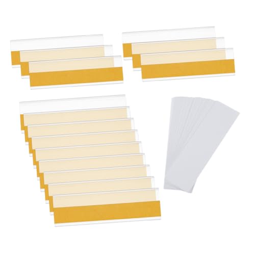 Angoily 50 Stück Selbstklebende Etikettenständer Durchsichtige Etikettenhalter Etikettenhüllen Mit Selbstklebenden Regalschildklammern Preiskartenhalter Selbstklebender Schilder Angoily 50 Stück Selbstklebende Etikettenständer Durchsichtige Etikettenhalter Etikettenhüllen Mit Selbstklebenden Regalschildklammern Preiskartenhalter Selbstklebender Schilder von Angoily