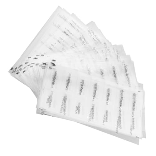 Angoily 50 Stück Selbstklebende Reise Toilettenartikel Etiketten für Shampoo und Hautpflegeflaschen Transparentes Aufkleber für Reisegrößen und Badezimmerorganisation Angoily 50 Stück Selbstklebende Reise Toilettenartikel Etiketten für Shampoo und Hautpflegeflaschen Transparentes Aufkleber für Reisegrößen und Badezimmerorganisation von Angoily