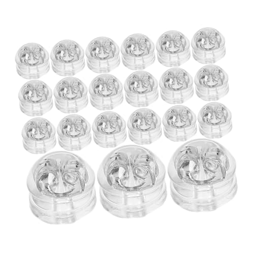 Angoily 50 Stück Silikon Ohrstecker Verschlüsse Ersatz für Dünne Stifte Sicherer Halt Weiche Ohrstecker Stopper Klarer Silberfarbton für Damen Herren Alltag und Besondere Anlässe von Angoily