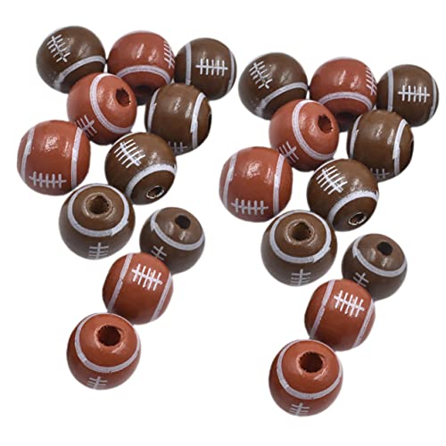 Angoily 50 Stück Sport Holzperlen Diy Fußball Holzperlen für Armbänder Schlüsselanhänger und Schmuckherstellung Robuste und Langlebige Bastelperlen für Kreative Projekte Angoily 50 Stück Sport Holzperlen Diy Fußball Holzperlen für Armbänder Schlüsselanhänger und Schmuckherstellung Robuste und Langlebige Bastelperlen für Kreative Projekte von Angoily