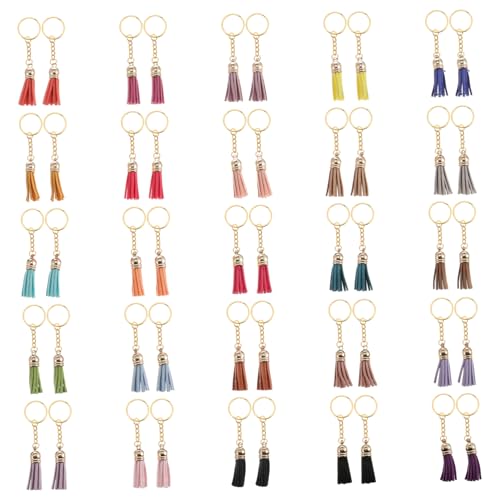Angoily 50 Stück Teiliges Bunte Quasten Schlüsselanhänger aus Hochwertigem Wildlederimitat Kreative DIY Anhänger für Taschen Rucksäcke Schlüssel und Fahrzeugdekoration Langlebig und Angoily 50 Stück Teiliges Bunte Quasten Schlüsselanhänger aus Hochwertigem Wildlederimitat Kreative DIY Anhänger für Taschen Rucksäcke Schlüssel und Fahrzeugdekoration Langlebig und von Angoily