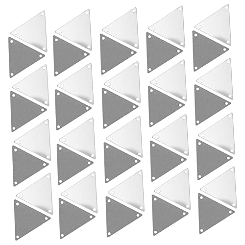 Angoily 50 Stück Teiliges Diy Acryl Spiegel Strasssteine mit Flachem Boden Silberweiß Handgenäht Kostümdekoration zum Verzieren von Kleidung Taschen und Bastelarbeiten von Angoily