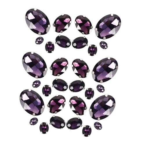 Angoily 50 Stück Teiliges Handgenähte Glas strasssteine mit Krappenfassung Tiefviolett Langlebige DIY Schmucksteine zum Aufnähen für Kleidung Taschen Bastelprojekte und Accessoires Angoily 50 Stück Teiliges Handgenähte Glas strasssteine mit Krappenfassung Tiefviolett Langlebige DIY Schmucksteine zum Aufnähen für Kleidung Taschen Bastelprojekte und Accessoires von Angoily