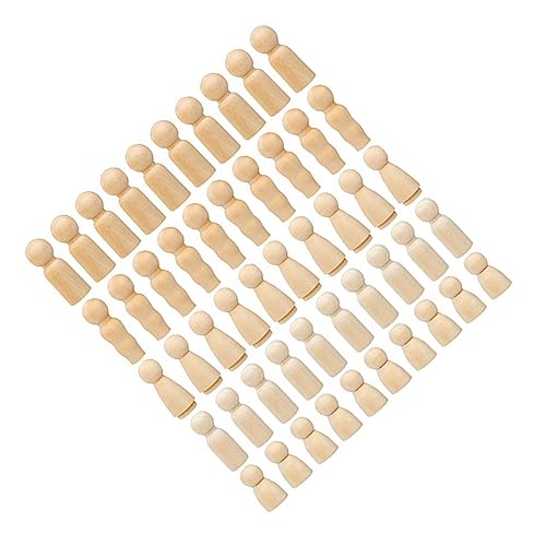 Angoily 50 Stück Teiliges Holz Diy Puppen Kreative Holzfiguren zum Bemalen für Familie und Haushalt Bastelbedarf für Puppenhaus Dekoration und Kreative Projekte Angoily 50 Stück Teiliges Holz Diy Puppen Kreative Holzfiguren zum Bemalen für Familie und Haushalt Bastelbedarf für Puppenhaus Dekoration und Kreative Projekte von Angoily
