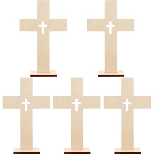 Angoily 50 Stück Teiliges Holz Kreuz Ornament Dekorative Tischaufsätze für und Zuhause für Bastelprojekte Firmung und Raumdekoration von Angoily