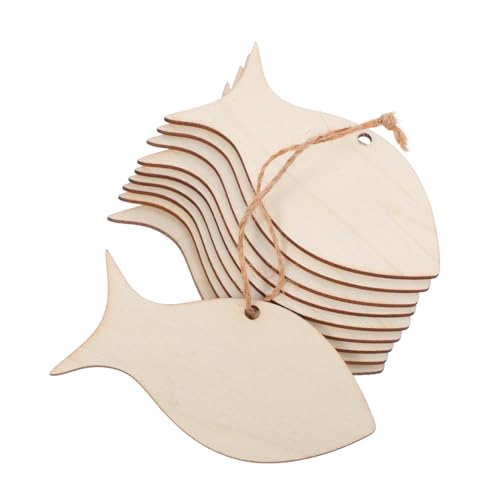 Angoily 50 Stück Teiliges Holzfische zum Basteln Naturbelassene Fischform Ornamente für DIY Küstendeko Rustikale Meeres Wand Tischdeko Vielseitig Bemalbare Holzanhänger für Sommer von Angoily