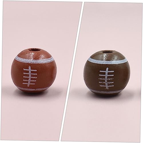 Angoily 50 Stück Teiliges Holzperlen Football Form Langlebige Spacer Beads Holz für DIY Schmuckherstellung Kreative Anhänger für Armbänder und Anhänger Glatte Oberfläche für Angoily 50 Stück Teiliges Holzperlen Football Form Langlebige Spacer Beads Holz für DIY Schmuckherstellung Kreative Anhänger für Armbänder und Anhänger Glatte Oberfläche für von Angoily