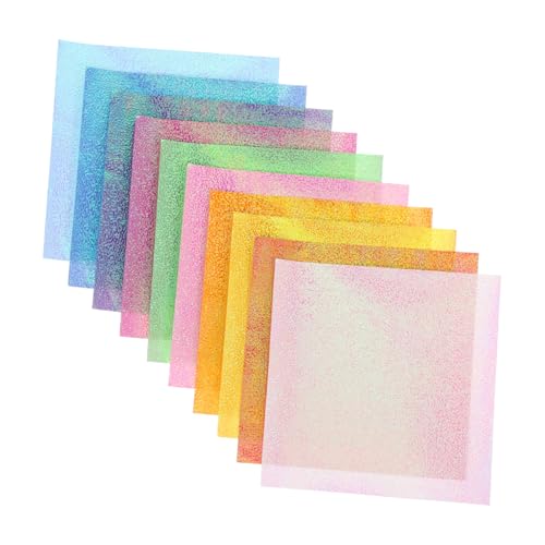 Angoily 50 Stück Teiliges Origami Faltpapier Bunte Schimmernde Bastelpapiere mit Perlmutt Leicht für DIY Handarbeit Bastelprojekte Partydekoration Vielseitig Einsetzbar von Angoily