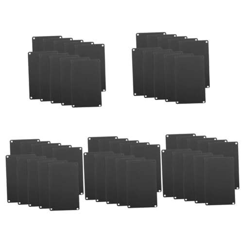 Angoily 50 Stück Teiliges Schwarze Aluminium Blanko Metall Namensschilder mit Löchern Gravierbare Tür und Wandplatten für Büro Haus DIY Türschild Zubehör von Angoily