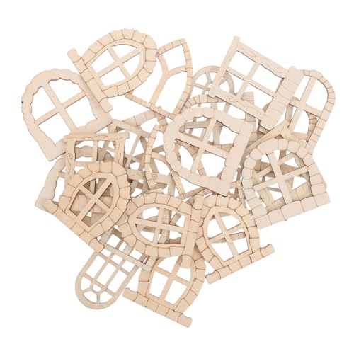 Angoily 50 Stück Teiliges Set Miniatur Holzfenster und Feentüren zum Selbstgestalten Naturbelassen Langlebig Vielseitig für DIY Garten und Puppenhaus Dekoration Bastelaccessoires für Angoily 50 Stück Teiliges Set Miniatur Holzfenster und Feentüren zum Selbstgestalten Naturbelassen Langlebig Vielseitig für DIY Garten und Puppenhaus Dekoration Bastelaccessoires für von Angoily