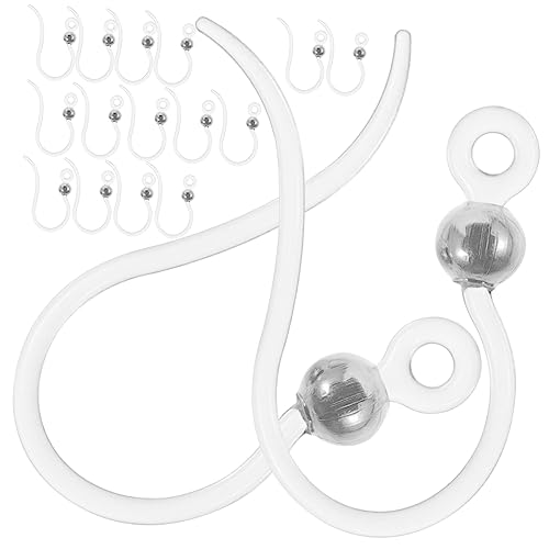 Angoily 50 Stück Teiliges Transparente Resin Ohrringhaken mit Silberfarbenen Perlen Langlebig und Hautfreundlich für DIY Schmuckherstellung Ohrhaken Zubehör für Tropfenohrringe Angoily 50 Stück Teiliges Transparente Resin Ohrringhaken mit Silberfarbenen Perlen Langlebig und Hautfreundlich für DIY Schmuckherstellung Ohrhaken Zubehör für Tropfenohrringe von Angoily