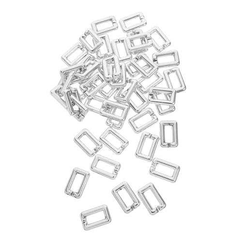 Angoily 50 Stück UV beschichtete Abs Dekorative Ketten Gliederverbinder Rechteckige Schnellverbinder Silberfarbene Kettenglieder für DIY Taschen Schmuck Zubehör Angoily 50 Stück UV beschichtete Abs Dekorative Ketten Gliederverbinder Rechteckige Schnellverbinder Silberfarbene Kettenglieder für DIY Taschen Schmuck Zubehör von Angoily