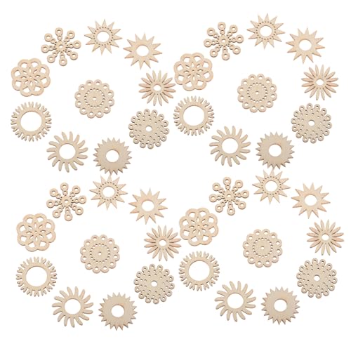Angoily 50 Stück Unbemalte Holzblumen für Bastelprojekte Bunte Holzformen für Kreative DIY Dekoration für Scrapbooking Vielseitige Verzierungen für Feste und Heimdekoration Angoily 50 Stück Unbemalte Holzblumen für Bastelprojekte Bunte Holzformen für Kreative DIY Dekoration für Scrapbooking Vielseitige Verzierungen für Feste und Heimdekoration von Angoily