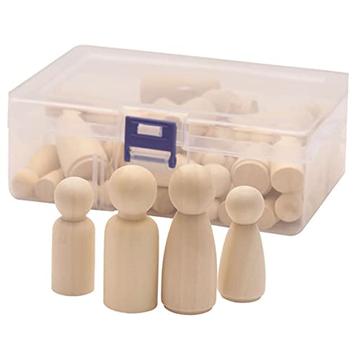 Angoily 50 Stück Unbemalte Holzpuppen im Kunststoffbehälter Diy Malset für Kreative Puppenspielzeuge Fantasie und Handfertigkeit für Bastelprojekte und Heimdekoration Angoily 50 Stück Unbemalte Holzpuppen im Kunststoffbehälter Diy Malset für Kreative Puppenspielzeuge Fantasie und Handfertigkeit für Bastelprojekte und Heimdekoration von Angoily