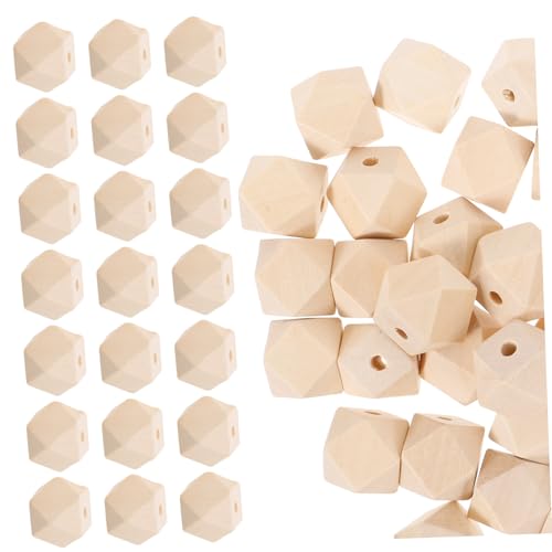 Angoily 50 Stück Unlackierte Geometrische Holzperlen Achteckige Facettierte Naturbelassene DIY Perlen für Schmuckherstellung und Bastelprojekte Angoily 50 Stück Unlackierte Geometrische Holzperlen Achteckige Facettierte Naturbelassene DIY Perlen für Schmuckherstellung und Bastelprojekte von Angoily