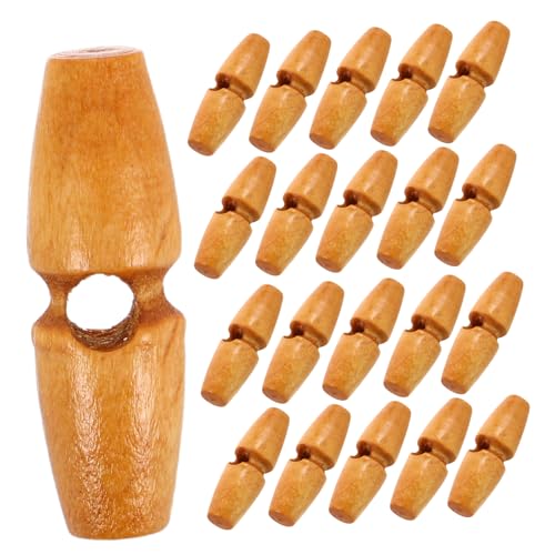 Angoily 50 Stück Vintage Holzknöpfe mit Einzelloch Stabile Hornknöpfe für Mäntel Pullover und Jacken Handpoliert Langlebig Einfache Montage Diy Bekleidungszubehör von Angoily