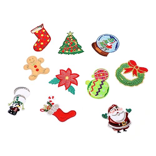 Angoily 50 Stück Weihnachts Aufnäher Bestickte Dekorative Patches DIY Applikationen für Kleidung Taschen Jacken Festliche Nähzubehör zur Reparatur und Verschönerung Angoily 50 Stück Weihnachts Aufnäher Bestickte Dekorative Patches DIY Applikationen für Kleidung Taschen Jacken Festliche Nähzubehör zur Reparatur und Verschönerung von Angoily