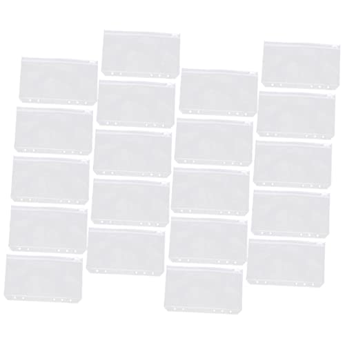 Angoily 50 Stück Zipper Beutel Extra Dicke PVC Aufbewahrungstaschen für Visitenkarten Schulbedarf und Büromaterialien Wiederverwendbare Transparente Reißverschlussbeutel für Optimale von Angoily