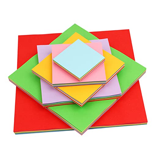 Angoily 500 Blatt Farbenfrohes Origami Papier Quadratisches Faltpapier für Bastelprojekte für Erwachsene Perfektes Bastelmaterial für Diy und Schulprojekte von Angoily