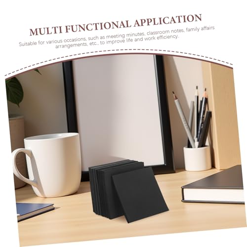 Angoily 500 Blatt Schwarze Selbstklebende Memo Pads Haftende Notizblätter für Büro und Haushalt Rückstandsfreie Haftnotizen Dekorative Schreibzettel für Meetings und Alltag Angoily 500 Blatt Schwarze Selbstklebende Memo Pads Haftende Notizblätter für Büro und Haushalt Rückstandsfreie Haftnotizen Dekorative Schreibzettel für Meetings und Alltag von Angoily