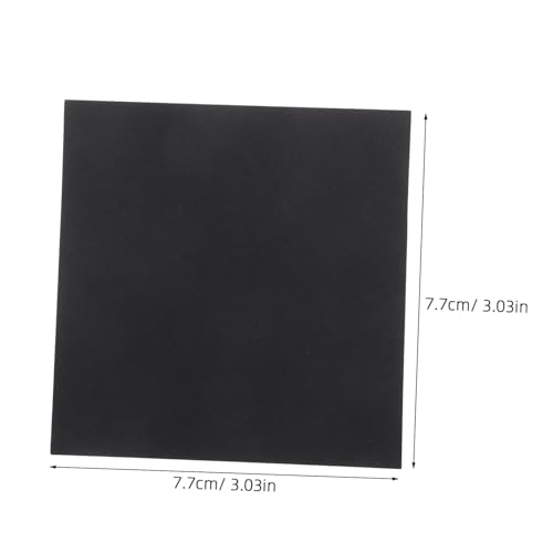 Angoily 500 Blatt Schwarze Selbstklebende Notizblöcke Abreißbare Haftnotizen für Büro Schule Meetings Rückstandsfreie Memo Pads für Organisierte Aufgaben und Erinnerungen von Angoily