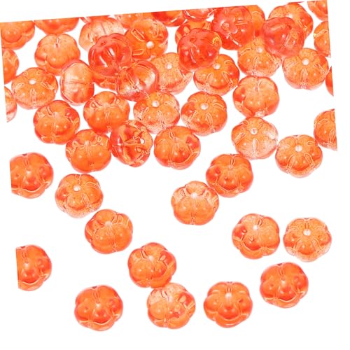 Angoily 500 Stck. Kürbis Förmige Glasperlen in Langlebige DIY Schmuckperlen für Armbänder und Halsketten zum Auffädeln und Basteln von Individuellen Halloween Charms von Angoily