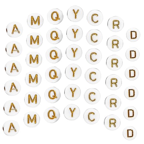 Angoily 500 Stück Alphabet Perlen Runde Buchstabenperlen für Diy Schmuck Buchstabenperlen zum Auffädeln für Armbänder und Ketten Bastelprojekte Angoily 500 Stück Alphabet Perlen Runde Buchstabenperlen für Diy Schmuck Buchstabenperlen zum Auffädeln für Armbänder und Ketten Bastelprojekte von Angoily
