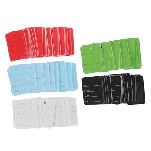 Angoily 500 Stück Blanko Papieretiketten – Mini Blanko Etiketten Kleine Kleidungsetiketten Mit Löchern Und Schnüren Zum Markieren Von Kleidung Und Schmuck von Angoily