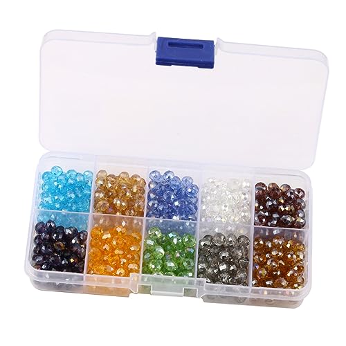 Angoily 500 Stück Briolette Perlen Farben mit Aufbewahrungsbox für Diy Schmuckherstellung Facettierte Kristallperlen zum Auffädeln für Armbänder und Ohrringe Angoily 500 Stück Briolette Perlen Farben mit Aufbewahrungsbox für Diy Schmuckherstellung Facettierte Kristallperlen zum Auffädeln für Armbänder und Ohrringe von Angoily