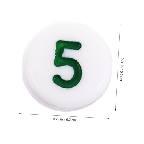 Angoily 500 Stück Bunte Acryl Zahlen Perlen Runde Spacer Perlen für DIY Schmuckherstellung Leichte Bastelperlen für Armbänder Halsketten Vielseitige Handwerksprojekte Angoily 500 Stück Bunte Acryl Zahlen Perlen Runde Spacer Perlen für DIY Schmuckherstellung Leichte Bastelperlen für Armbänder Halsketten Vielseitige Handwerksprojekte von Angoily