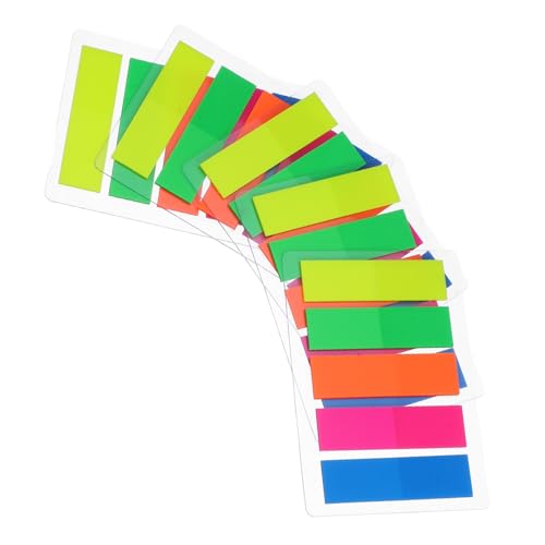Angoily 500 Stück Bunte Haftnotiz-tabs Wiederverwendbar Selbstklebend Beschreibbar für Bücher Notizen und Organisationshilfen für Schule Büro und Zuhause von Angoily