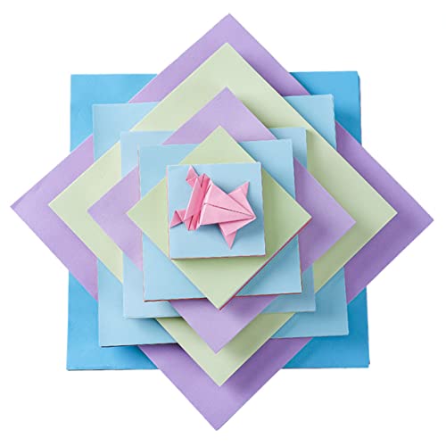 Angoily 500 Stück Buntes Bastelpapier Farben Mischset für Origami Faltpapier Handarbeit Papier für Kindergarten und DIY Projekte von Angoily